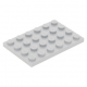 LEGO lapos elem 4x6, világosszürke (3032)